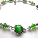 Anklet-Swarovski Crystal an..