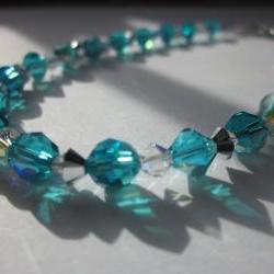 Swarovski crystal "Indocolite" anklet